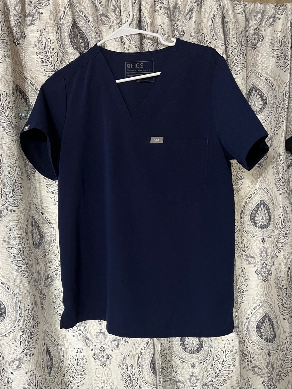 Figs Catarina Navy V-Neck Medical Scrub Top